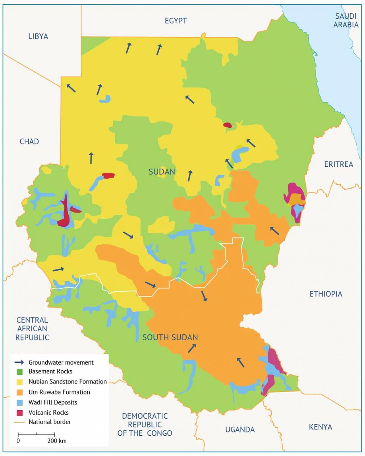 Карта бассейна Судан 