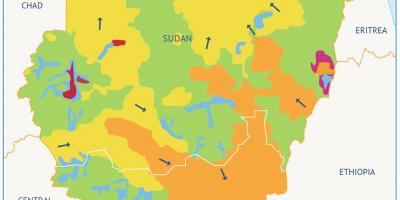 Карта бассейна Судан 