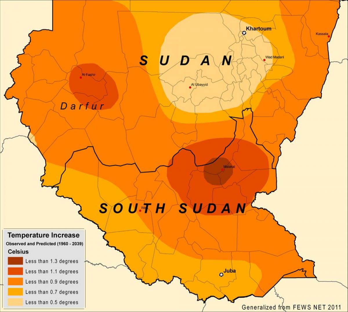 Карта климат Судана 