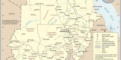 Карта Судана государства
